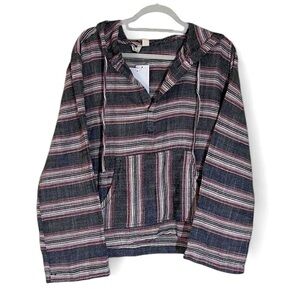 Roxy Black and Red Striped Baja Women’s Hoodie